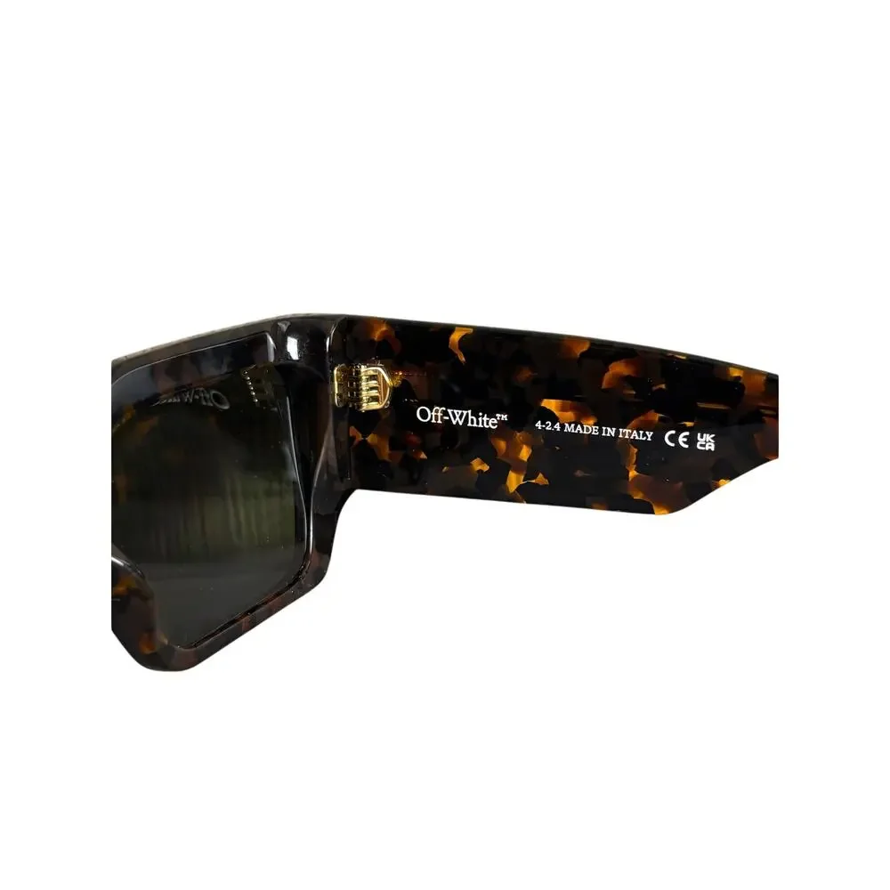 NEW Off-White Unisex Sunglasses - Dover, Havana Green. - Picture 8 of 8